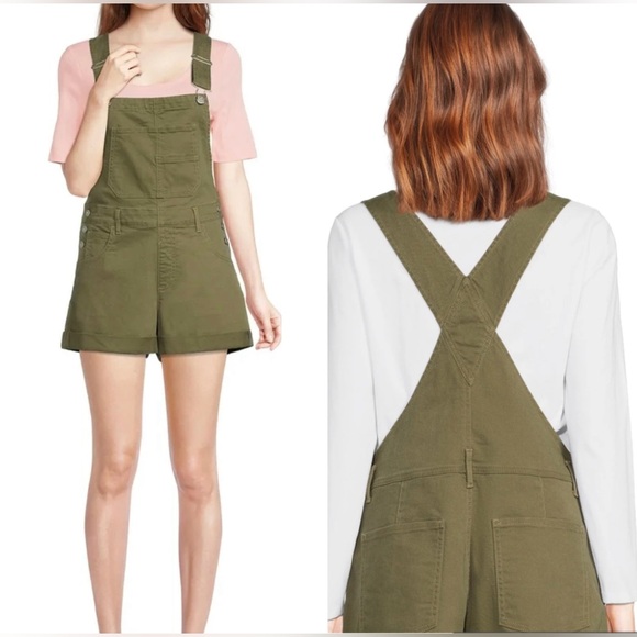 No Boundaries Green Denim Overalls. Women size XXL - Picture 1 of 10